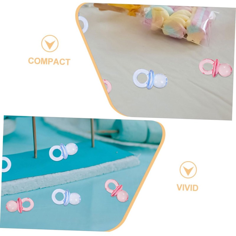 CORHAD 150 pcs Mini Clear Pacifiers Acrylic Pacifiers for Shower