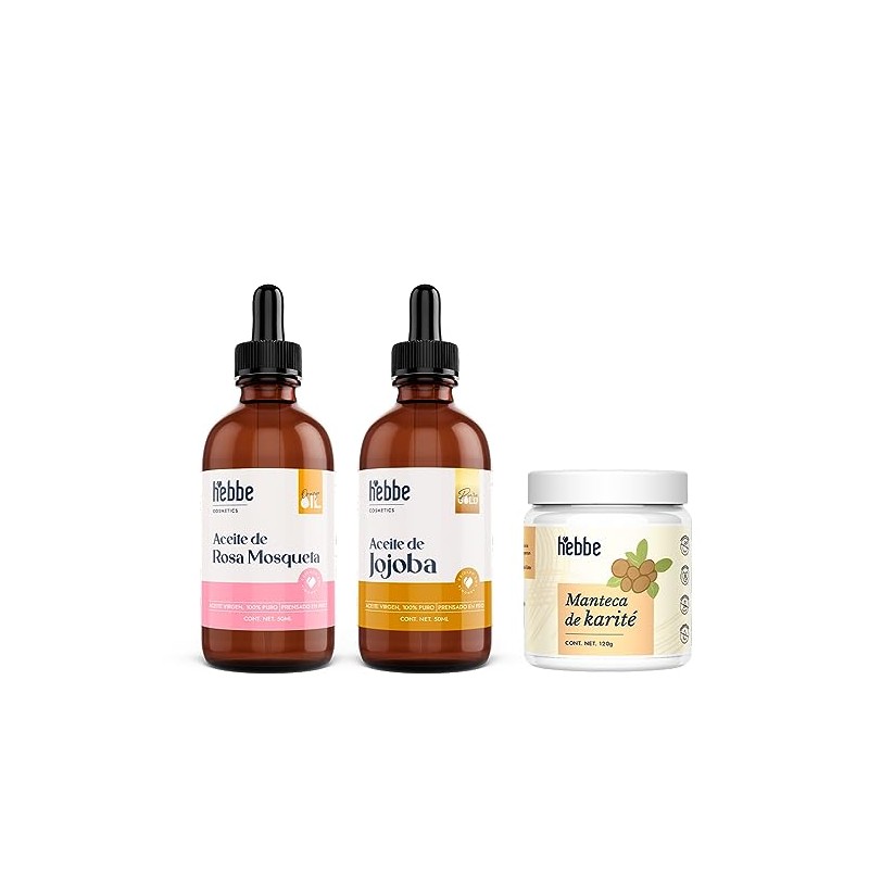 Hebbe - Kit Aceites Rosa Mosqueta Jojoba Karité