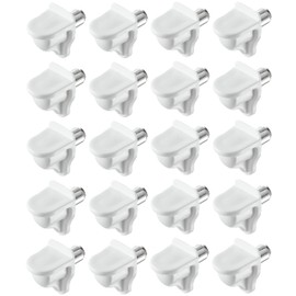 cyclingcolors 20x Shelf Support White Plastic Steel Furniture Shelf Holder Shelf Support Board Holder Shelf Support Shelf Support