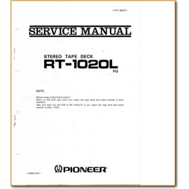 Pioneer RT-1020L Reel to Reel Service Manual 64 pages  Comb Bound