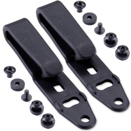 HolsterSmith - Raven Concealment - Holster Mounting Belt Clip - Overhook Strut - Tactical Black - (Fits Up to 1.50in Belts) - (w/Mounting Hardware) - (2 Pack)