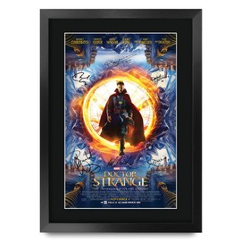 HWC Trading A3 FR Doctor Strange Benedict Cumberbatch and Cast Gifts Printed Poster Signed Autograph Picture for Movie Memorabilia Fans - A3 Framed