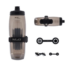 XLC MRS MY '21 Drinking Bottle Set MR-S14, 700 ml, Transparent, Includes Fidlock Adapter