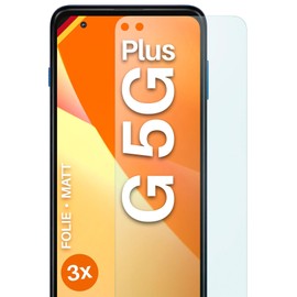 moex® FlexProtect Matte Screen Protector Compatible with Motorola Moto G 5G Plus Film Against Reflections, Anti-Reflective Screen Protector, Matte Screen Film, Robust and Scratch-Resistant - Pack of 3