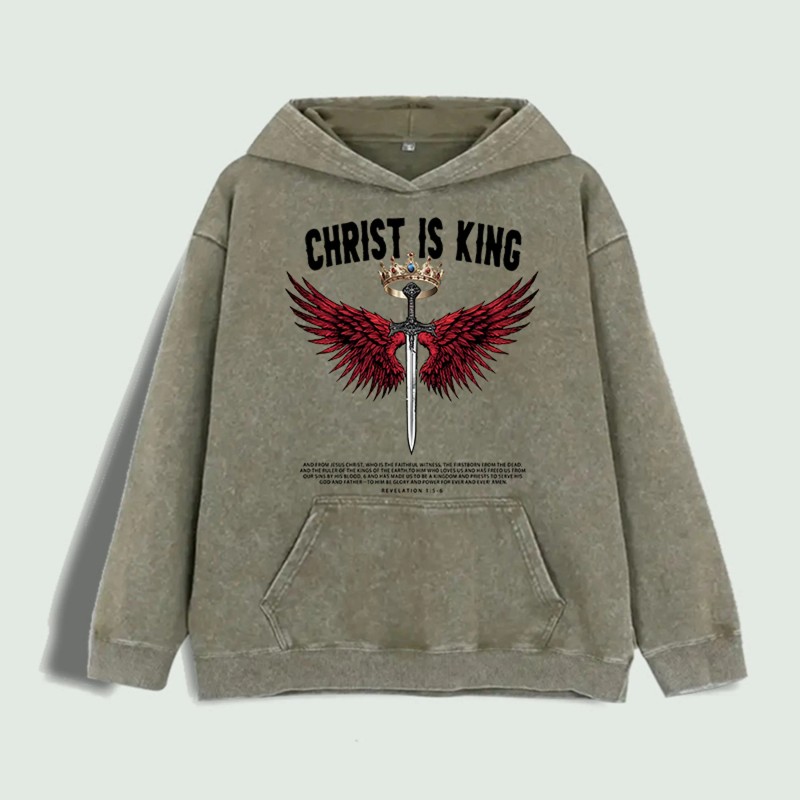 Christ Is King Graphic Hoodie 100% Cotton US Warehouse 6