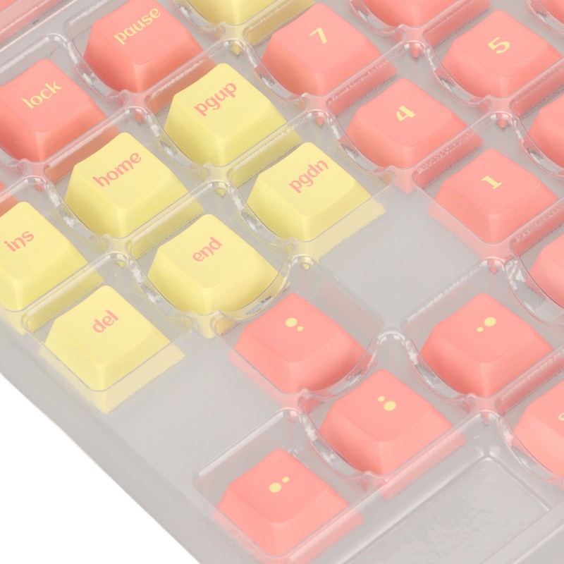 Mechanical Keyboard Keycaps 124 Keys PBT Dye Sublimation Vivid Colors