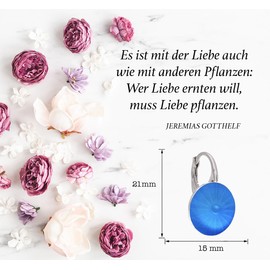 Rivoli Earrings 925 Silver with Austrian Zirconia - Perfect Jewellery for Women and Girls - Drop Earrings as a Ladies and Girls Gift, Silver, Crystal