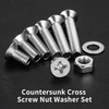 Pack of 160 M6 Screws Set, Countersunk Screws Nuts Set,