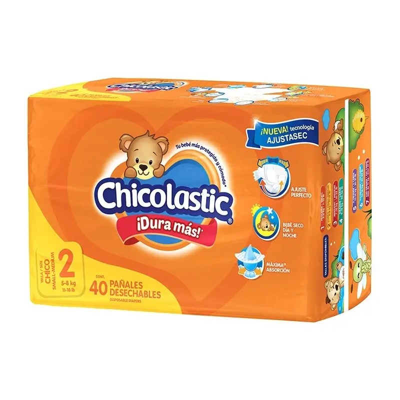 Pañales Chicolastic Classic Talla 2 Unisex