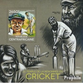 Central African Republic miniature sheet 1173 (complete. issue) unmounted mint/never hinged ** MNH 2014 Cricket (Stamps for collectors) Ball games without football (basketball/handball/baseball