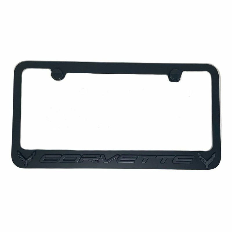 West Coast Corvette C8 Corvette License Plate Frame - Black