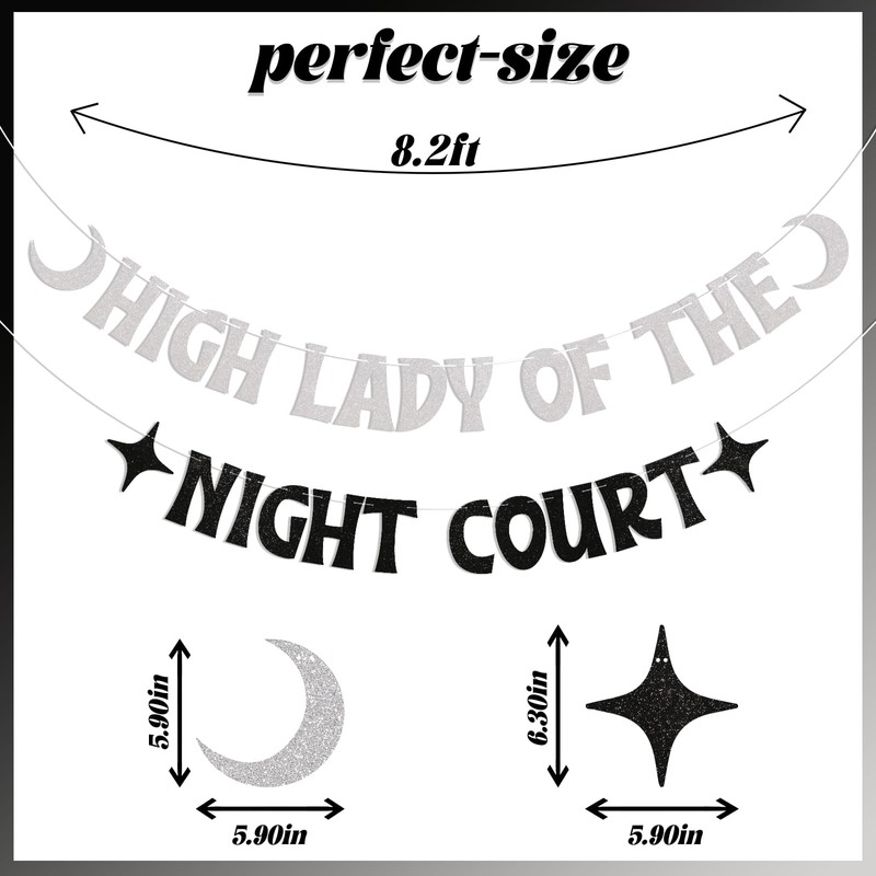 High Lady Of The Night Court Banner - Moon Star
