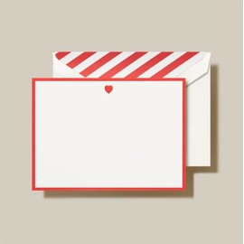 Crane & Co. Bordered Heart Card