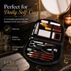 18 Piece Ladies Manicure & Makeup Set in Black Zipped
