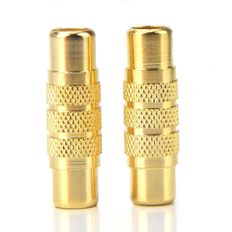 RCA Coupler, Devinal RCA Female to RCA Female Adapter Gold