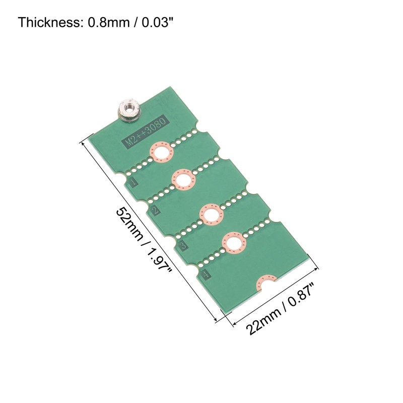 MECCANIXITY 2Pcs M2+ M.2 NGFF/NVME Length Extend Adapter 2230, 2242,
