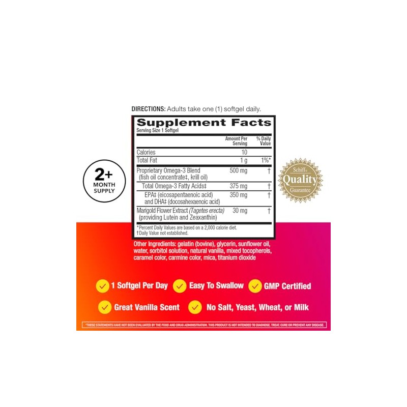 Megared Omega-3 Krill Oil Total Body + Refresh Softgels, Megared,