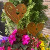 Generisch Heart Garden Stake, Flower Stake, Rust Stake, Patina Decoration,