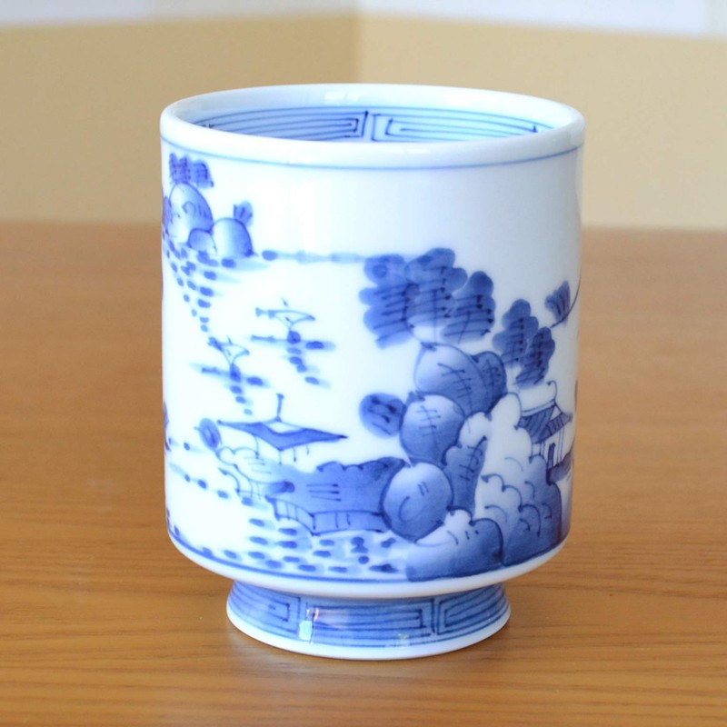 Yunomi Tea Bowl, High Quality, Arita Ware, Hasamiyaki, Handwritten, Taitan,