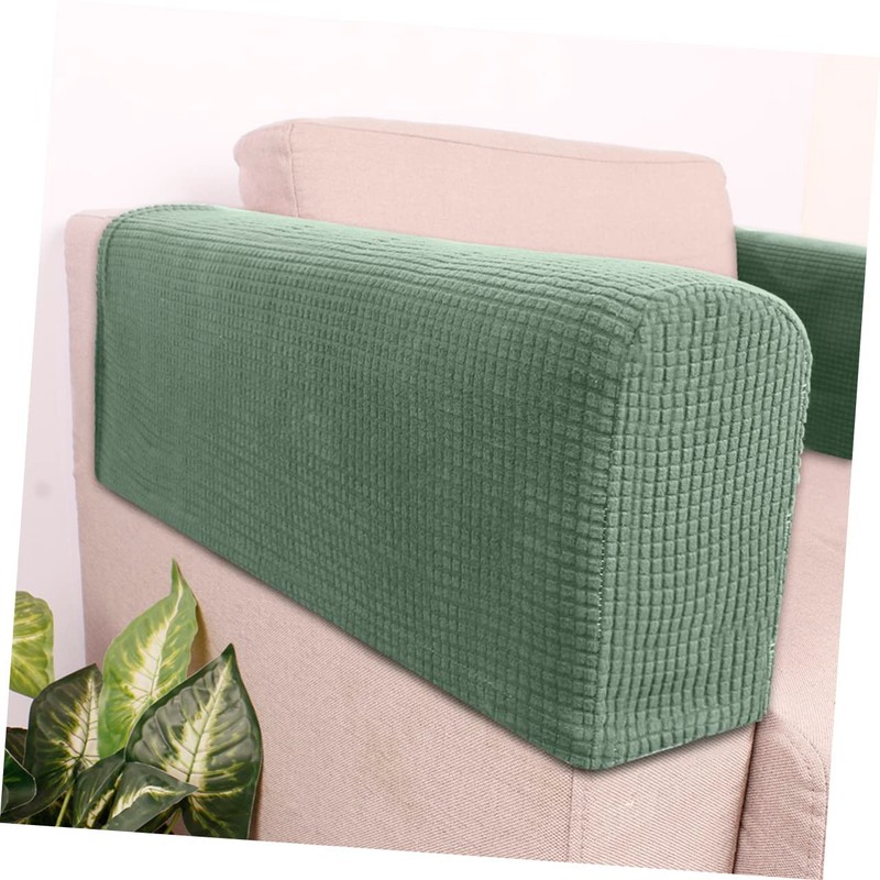 Levemolo 2pcs Padded Armrest Covers for Sofa Living Room Elastic