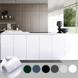 Oxdigi White Contact Paper Peel and Stick Wallpaper for Shelf Liner Cabinet Table Drawer Door Reform Decorative Thick Self Adhesive Removable Vinyl Film 24 x 196 Inches