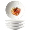 Jusalpha Set of 4- Japanese Style Porcelain Dinner Plates, Versatile
