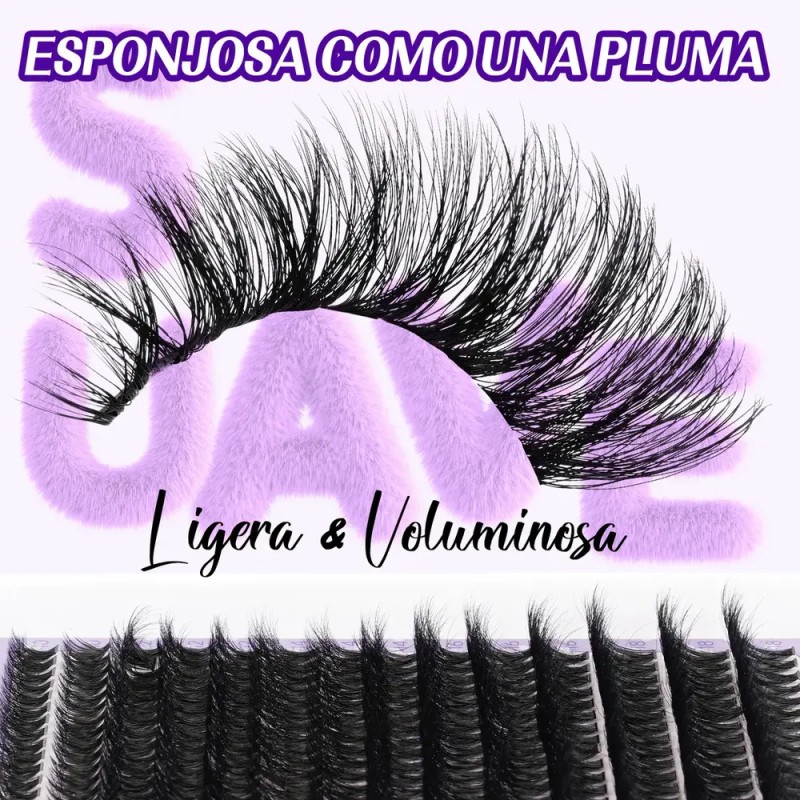 Extensiones De Pestañas Kit Con Efecto 3d Gruesas Individuales B&q
