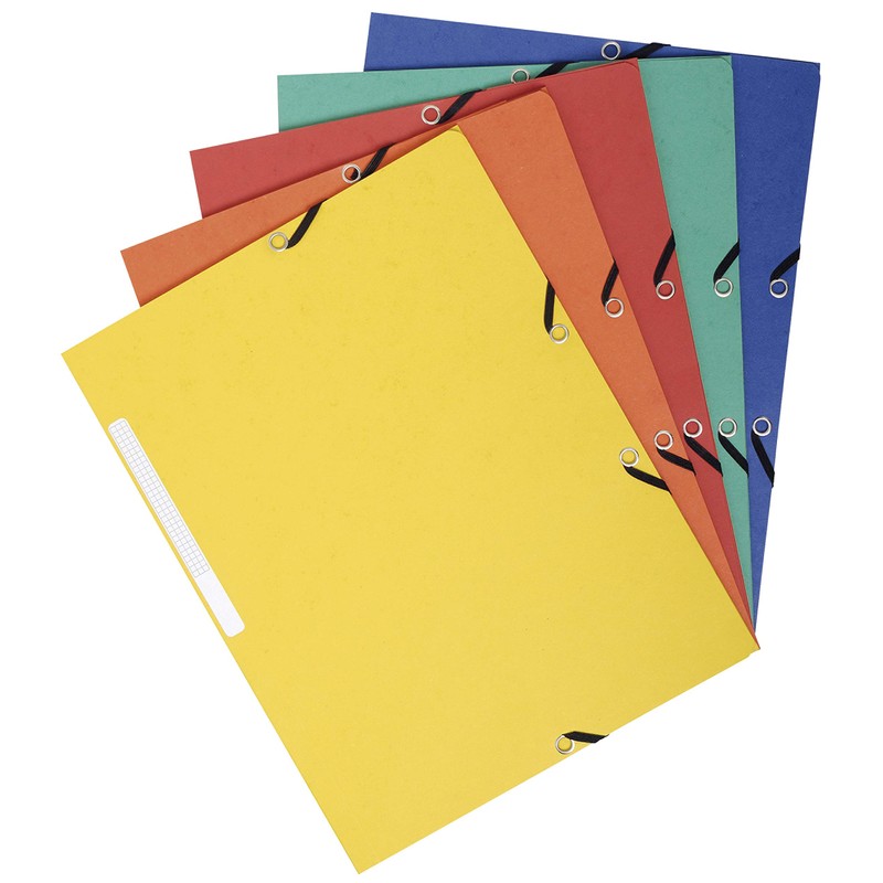 Exacompta 55302E Portfolio Folder with Elastic Band and 3 Flaps
