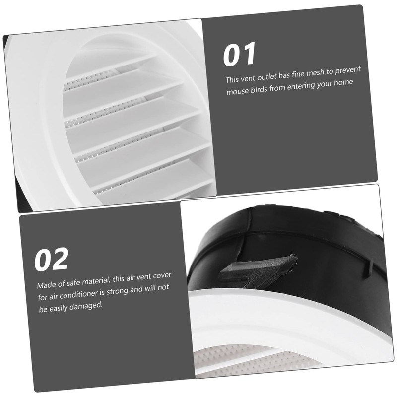 Gadpiparty Round Air Vent Cover Adjustable Soffit Vent for Indoor