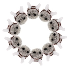 IWOWHERO 10Pcs Small Felt Bees for DIY Craft Projects Cute Bee Shape Handcraft Accessories for Clothing and Hat Decoration Present for Craft Lovers