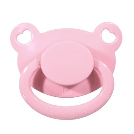 Landofgenie Chupetes de tamaño adulto grandes con forma de oso, escudo, chupete rosa "Cutie"