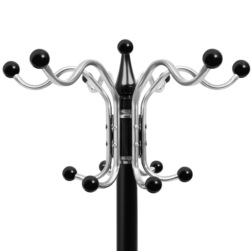 17 Hooks Metal Freestanding Coat Hat Rack Tree Clothes Hats
