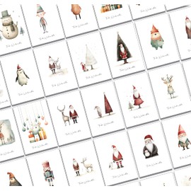 the lazy panda card company 64 Christmas Postcards Set Christmas Cards with 32 Different Designs