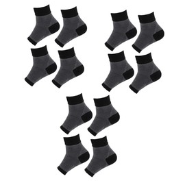 Baluue 6pairs Toeless Ankle Socks Compression for Men Achilles Tendon Support