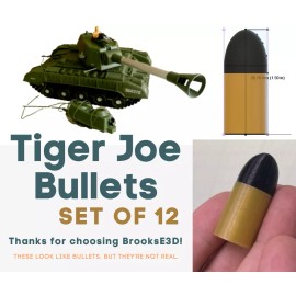 Tiger Joe Tank Shell Replica Rounds Bullet Set Of 12