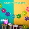 Outus 60 Pieces Flower Shaped Cutouts 60s 70s 80s Mini