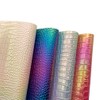 8 x 12 inches Holographic Iridescence Crocodile Faux Leather Sheets,