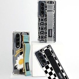 Design Skin (신세계김해점)( 갤럭시 Z폴드4 ) 피닉스 프로 스포티스트랩-체커보드/블랙 ITM23404 (Shinsegae Gimhae Store) (Galaxy Z Fold4) Phoenix Pro Sporty Strap - Checkerboard/Black ITM23404