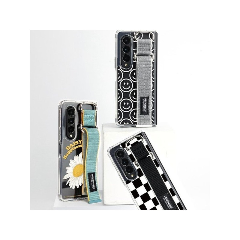 Design Skin (신세계김해점)( 갤럭시 Z폴드4 ) 피닉스 프로 스포티스트랩-체커보드/블랙 ITM23404
