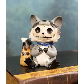 Ebros Gift Furrybones Bandit The Voodoo Stitched Raccoon Skeleton with Sidekick Doll Figurine 3" Tall Furry Bones Night Thief Rodent Sculpture Skull Skeletons Macabre Accent Collectible
