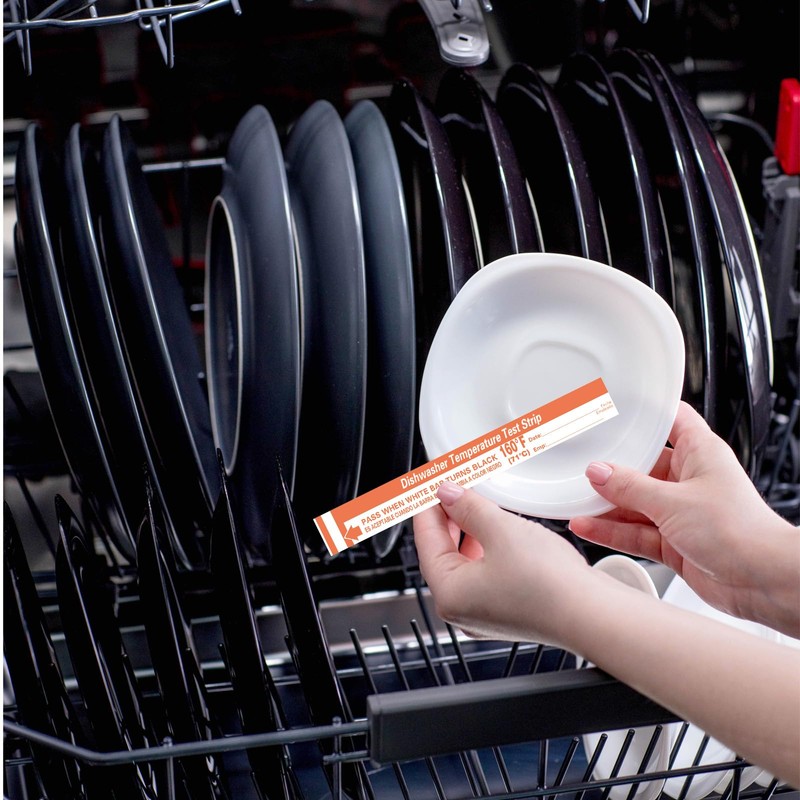 Relaxweex 25 Pcs Dishwasher Temperature Strips Dishwasher 160° F Temp