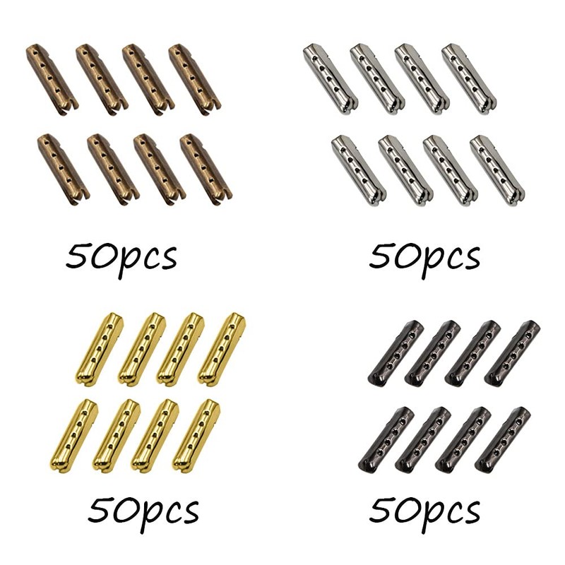 Gotetiso Shoelaces 200 Pieces Metal Replacement Tips for Shoelaces Lace