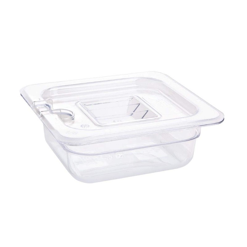 Vogue U239 1/6 Gastronorm Container 65mm 1.05 Litre Clear Catering