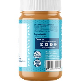 Texas Pet Company Butter Lickers Dog Peanut Butter, USA Made 100% Natural Peanut Butter for Dogs, Dog Treat Filler, Lick Mat Pad Slow Feed Bowl Filler 17oz Jar