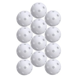 STOBOK 24pcs Perforated Play Balls Hollow Golf Practice Training Sports Balls (White)