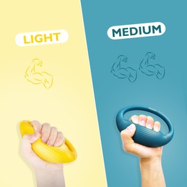 FitBeast Hand Exercise Balls - 2 Resistance Levels Stress Balls for Adults, Squeeze Balls for Hand Therapy, Rehabilitation, Arthritis, Muscle Building, Ideal for Seniors, Athletes, Musicians