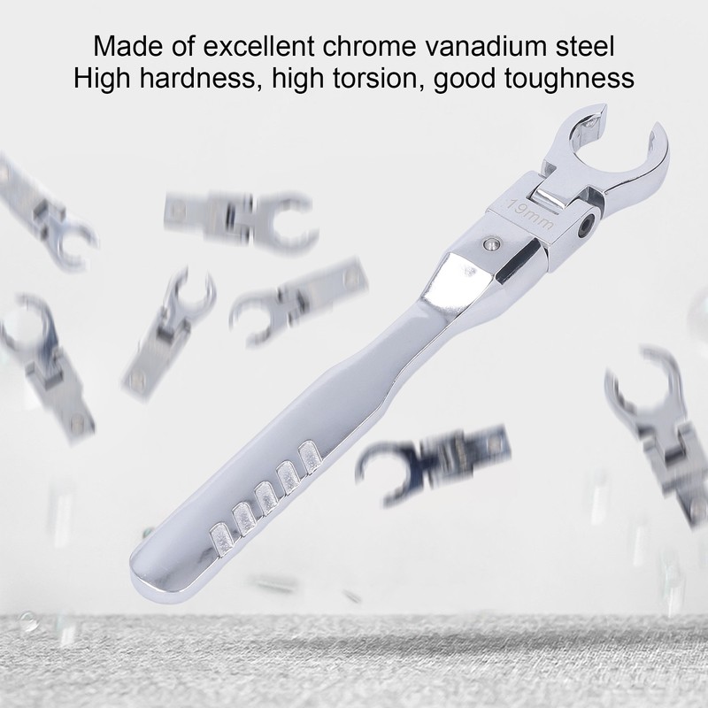 Replaceable Wrench Set Flexible Head Torsion Wrench 180 Degree Rotating
