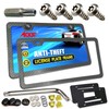 Aootf License Plate Frames Anti Theft- Tamper Proof Carbon Fiber