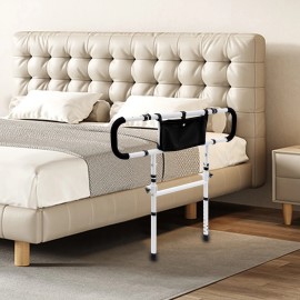 White Adjustable Bed Rail For Elderly, Seniors, Handicap & Medical Recovery NEW