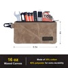 NorthClimbOtd Small Tool Bag, Waxed Canvas Zippered Pouch, Tool Pouches